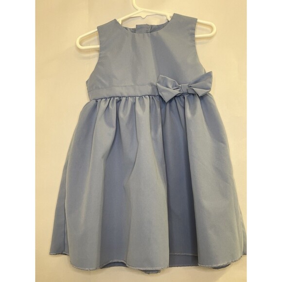 SHEIN Girls’ Blue Bow Dress Size 2-3 Years – Excellent Condition - Picture 1 of 2